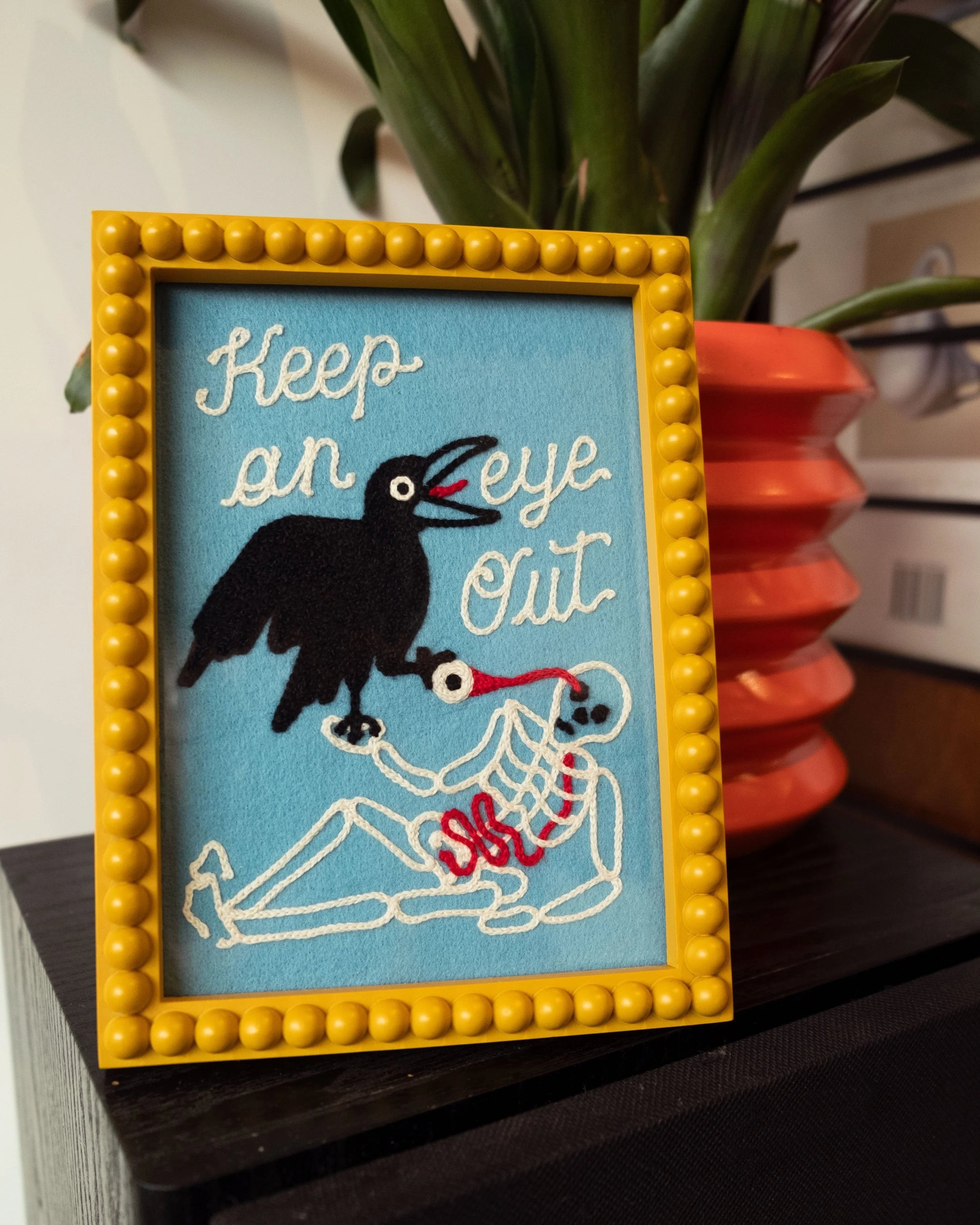 Keep An Eye Out - Framed Embroidery
