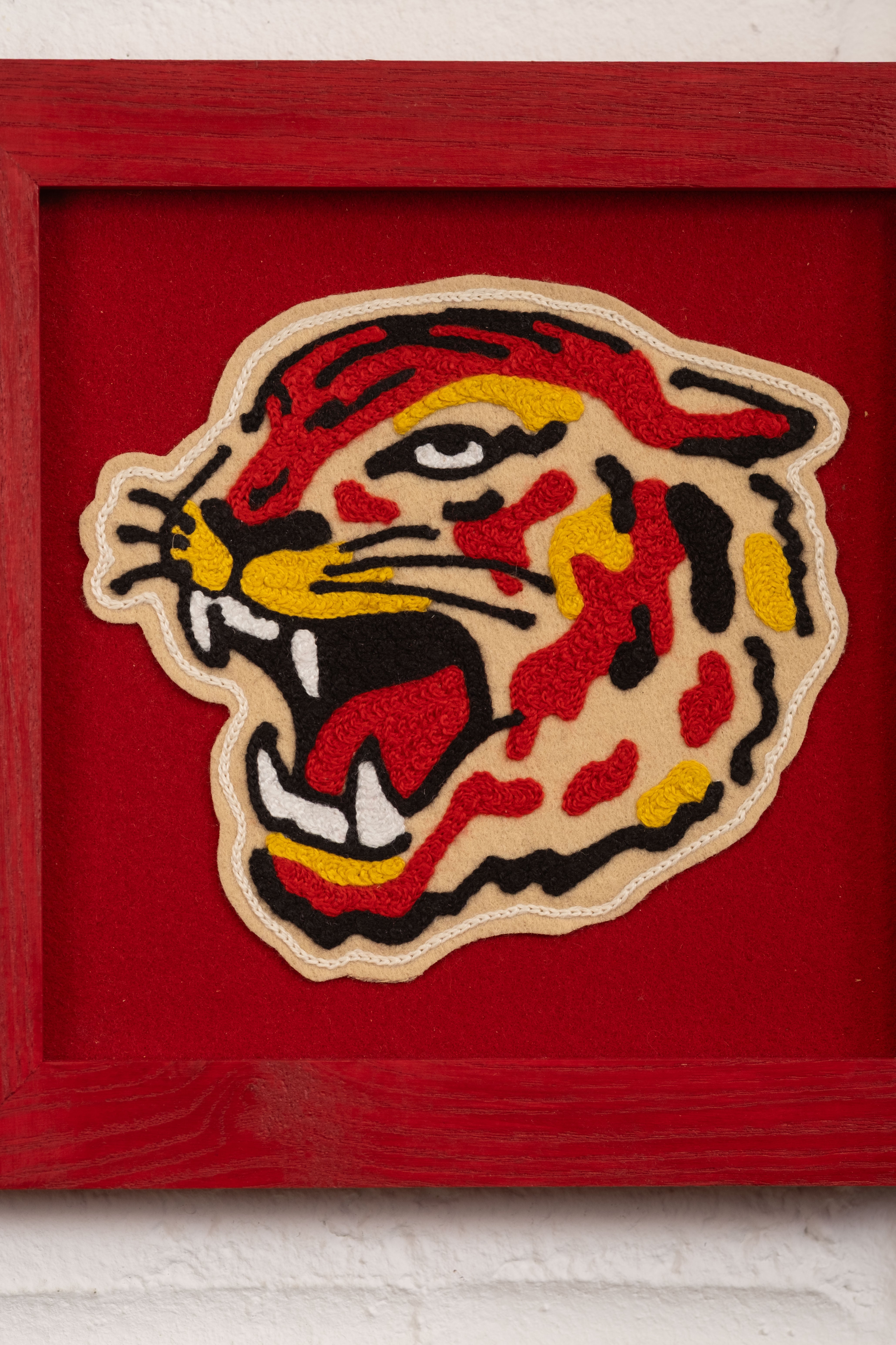 Tiger Face - Framed Embroidery
