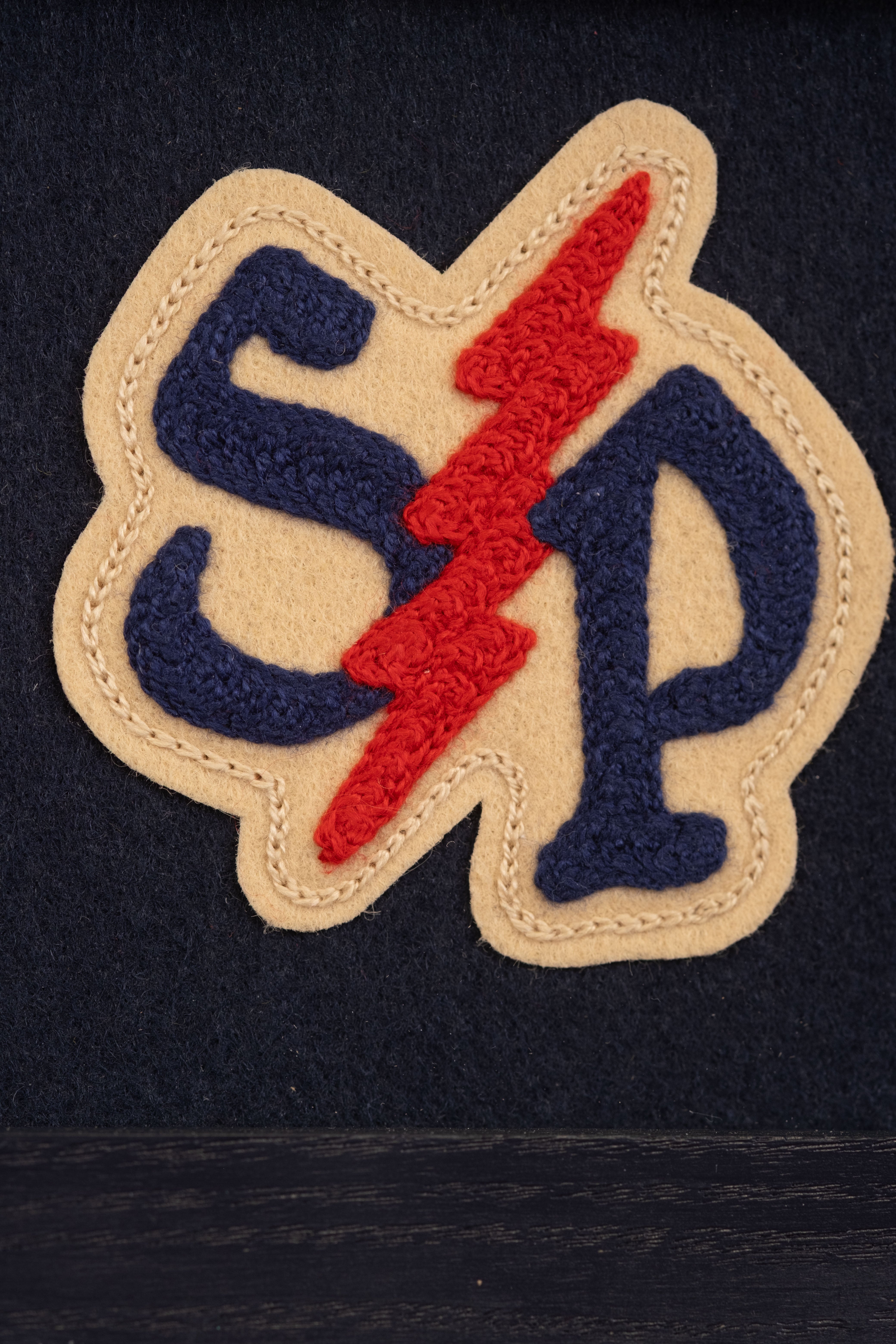 Lightning Bolt Initials – Customisable – Framed Embroidery