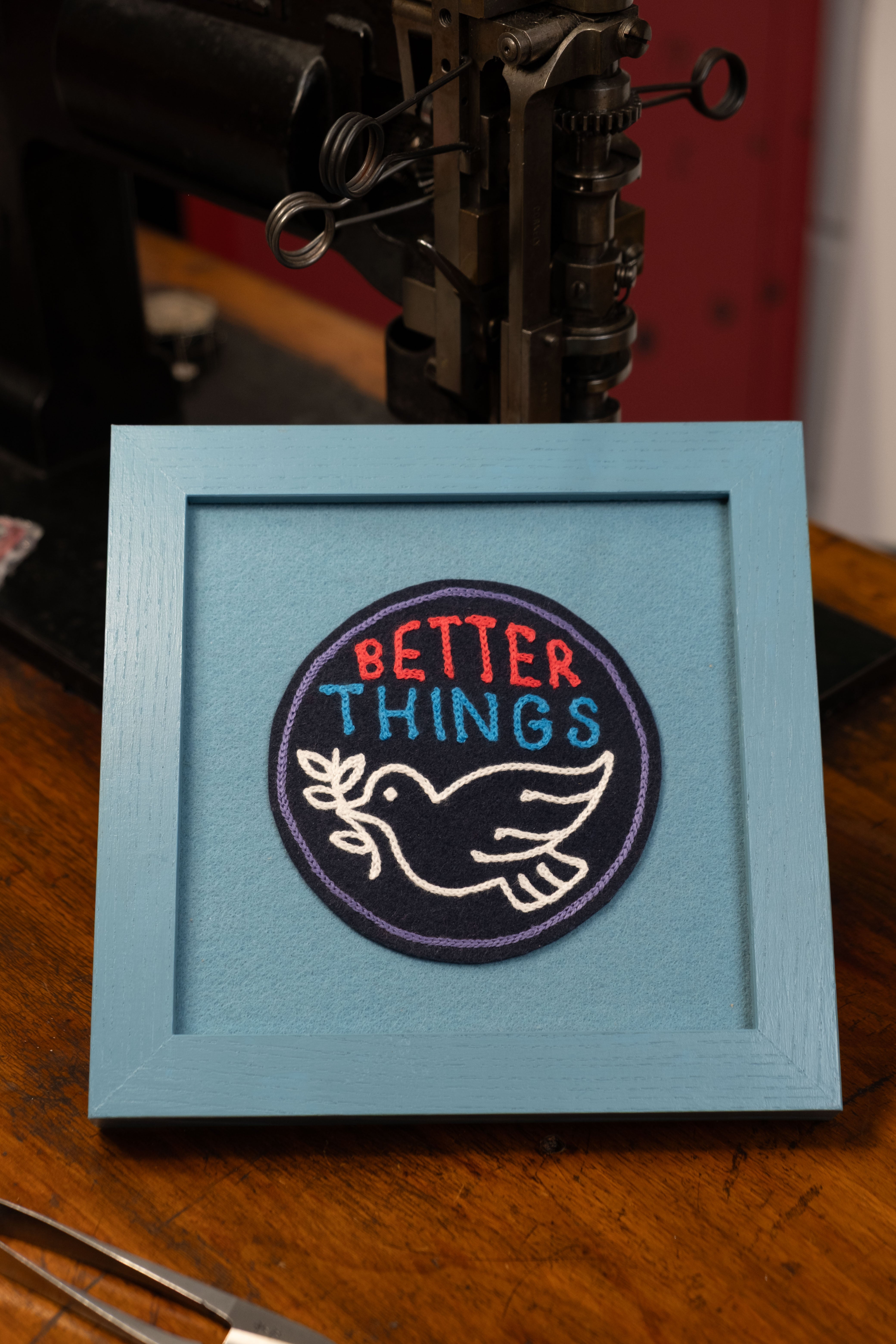 Better Things - Framed Embroidery