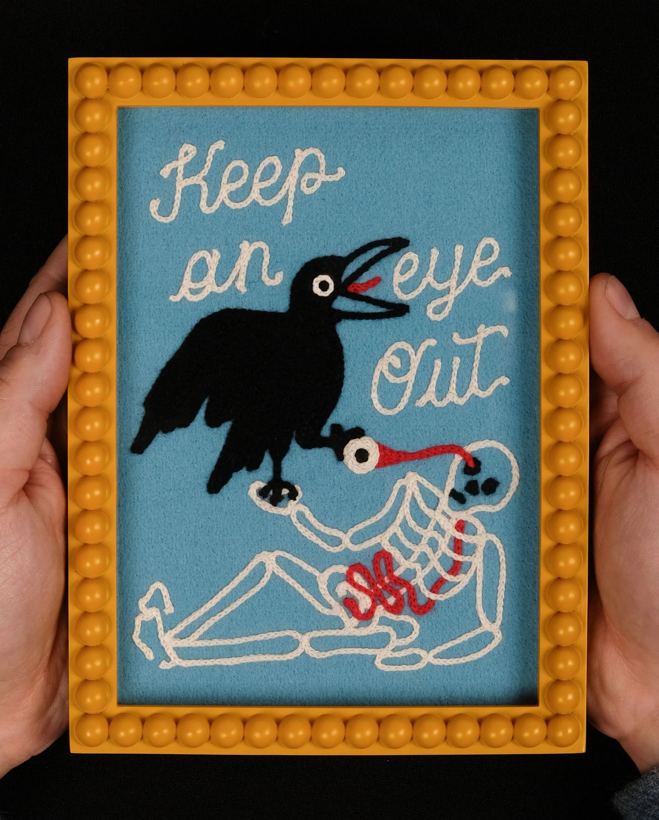 Keep An Eye Out - Framed Embroidery