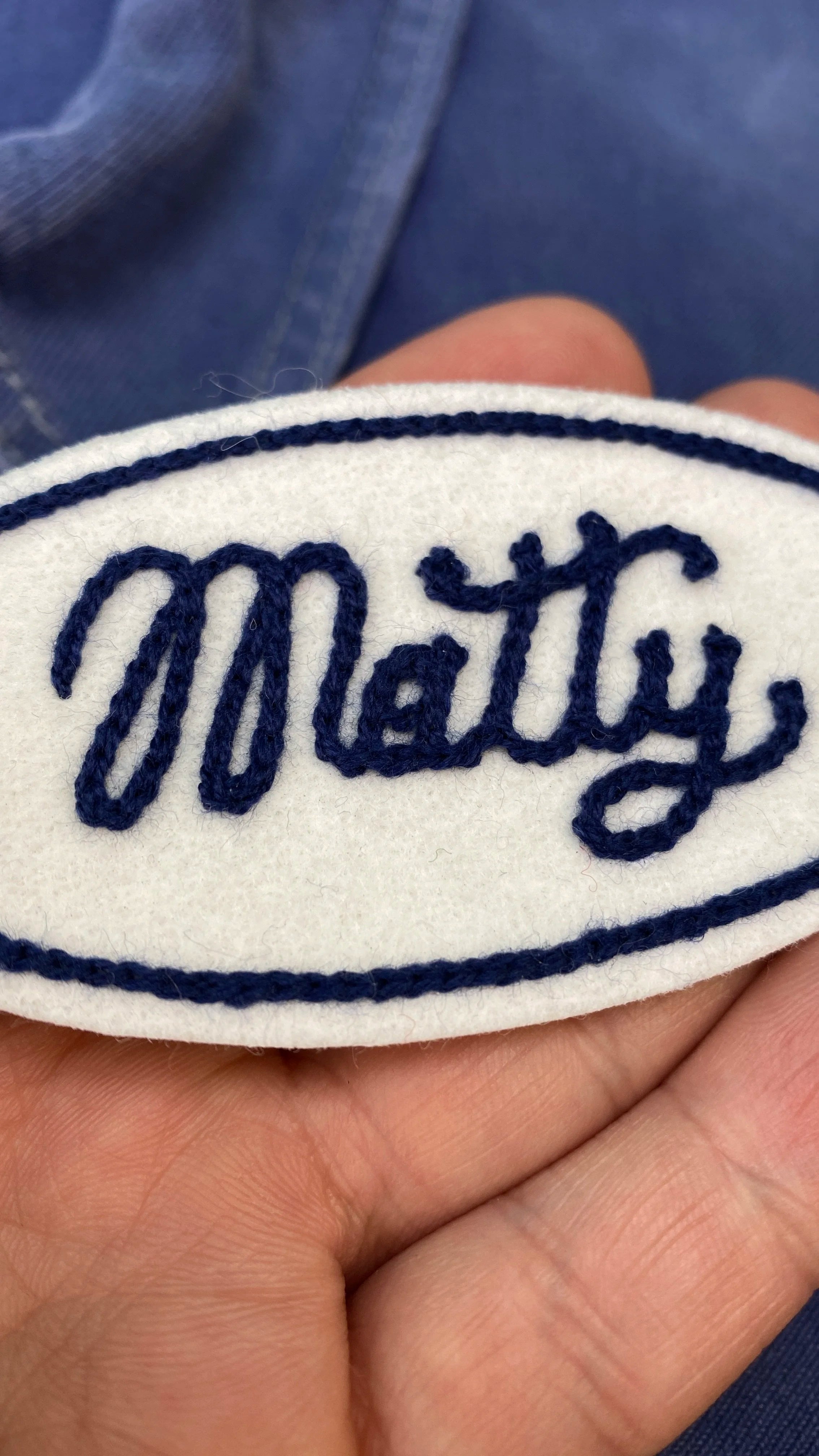 Oval Name Patch – Customisable
