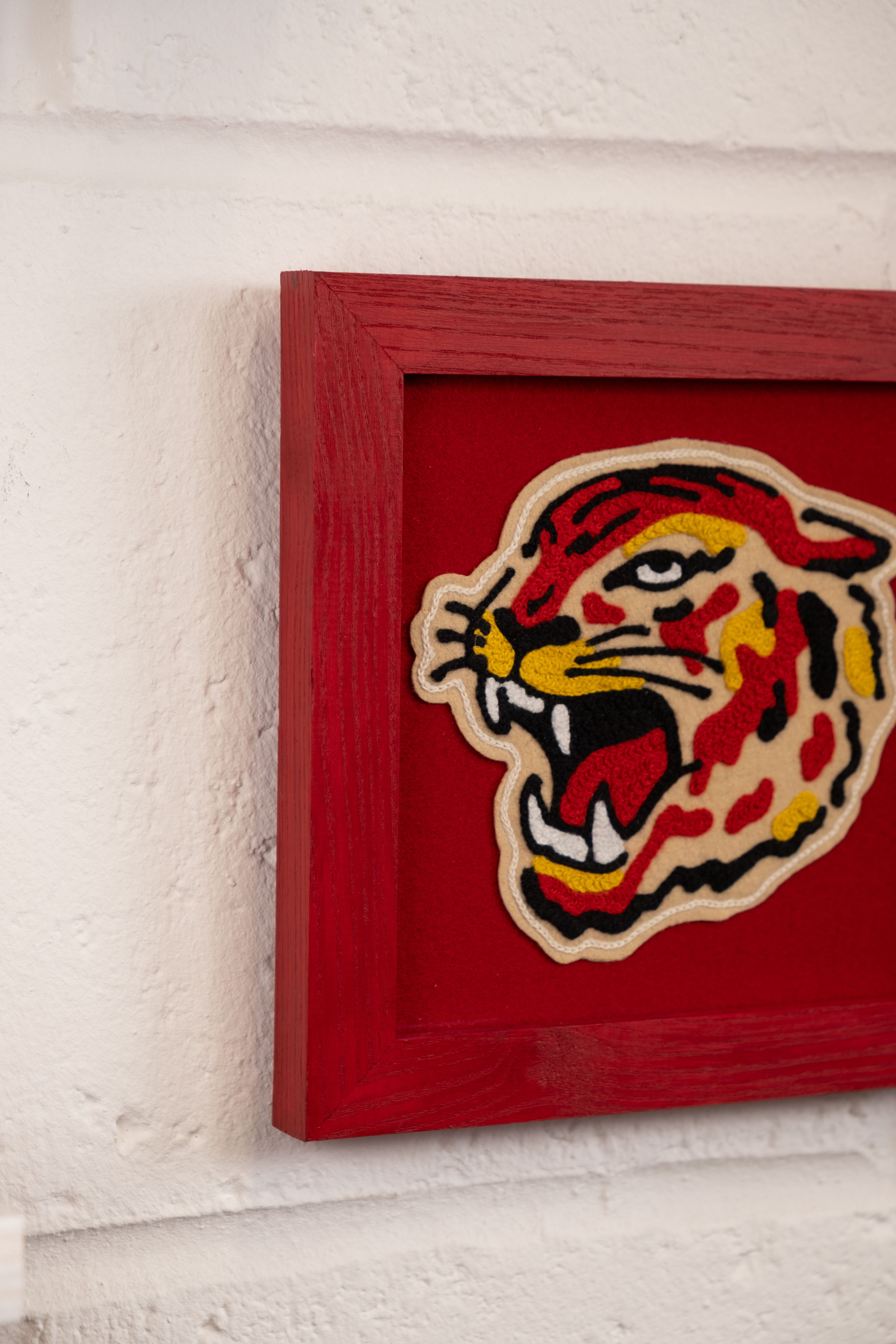 Tiger Face - Framed Embroidery