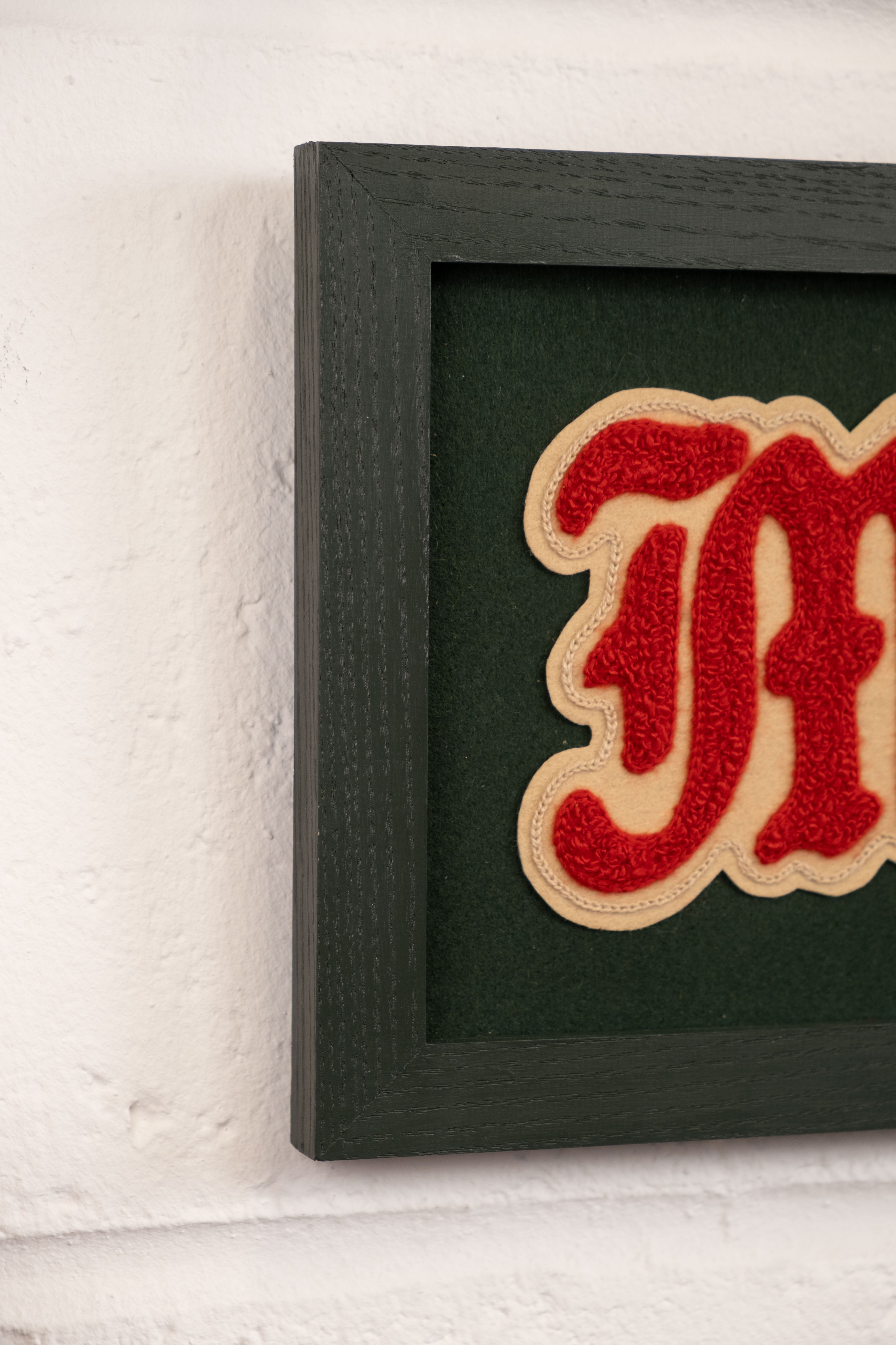 Heritage Letter – Customisable – Framed Embroidery