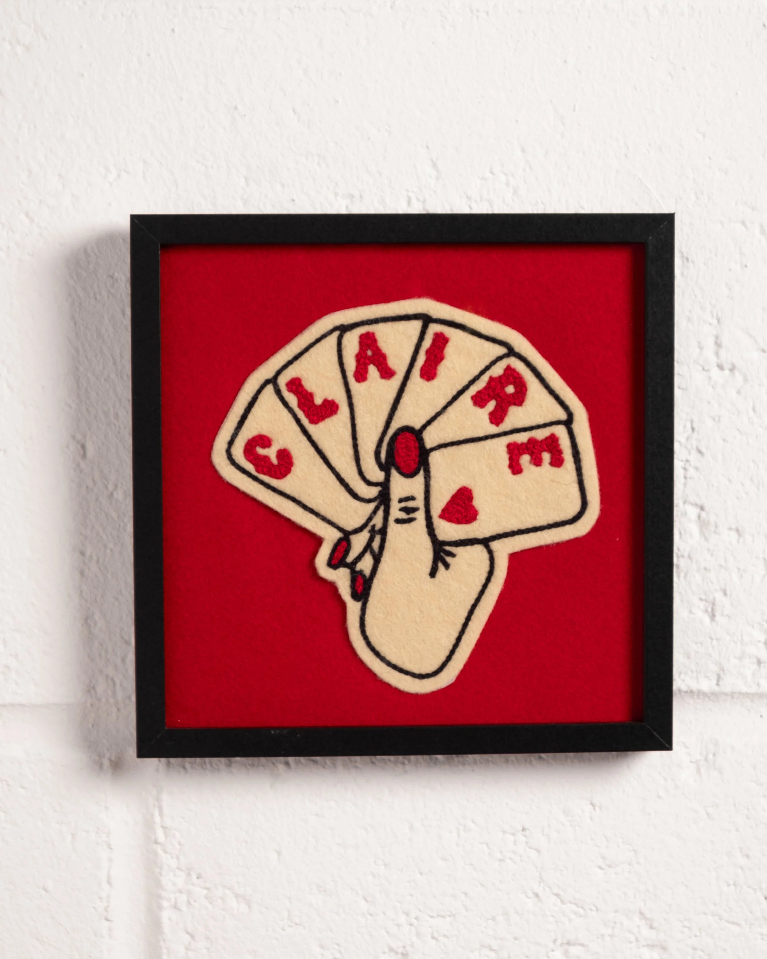 Fanning Cards - Customisable Framed Embroidery