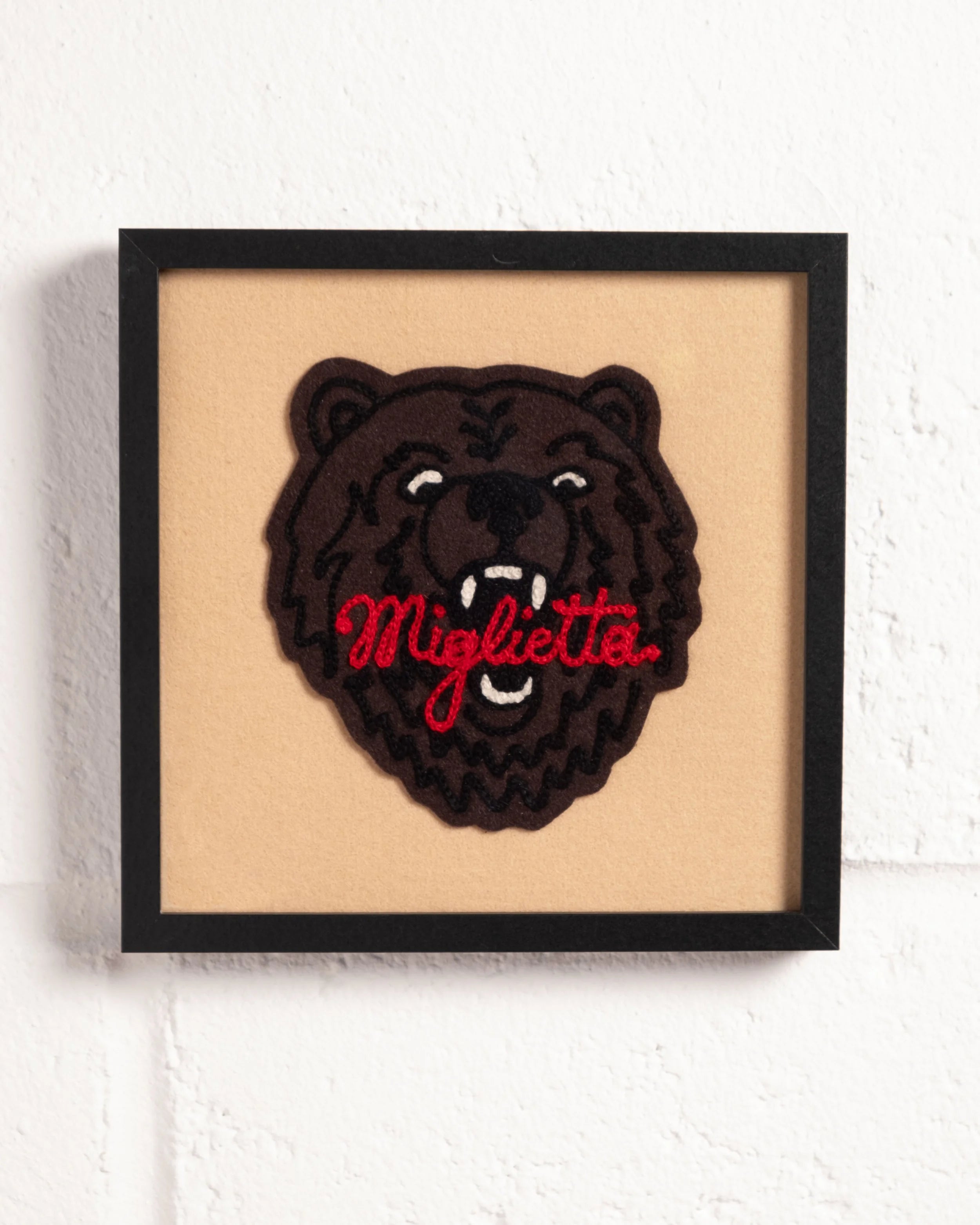 Bear - Customisable Framed Embroidery