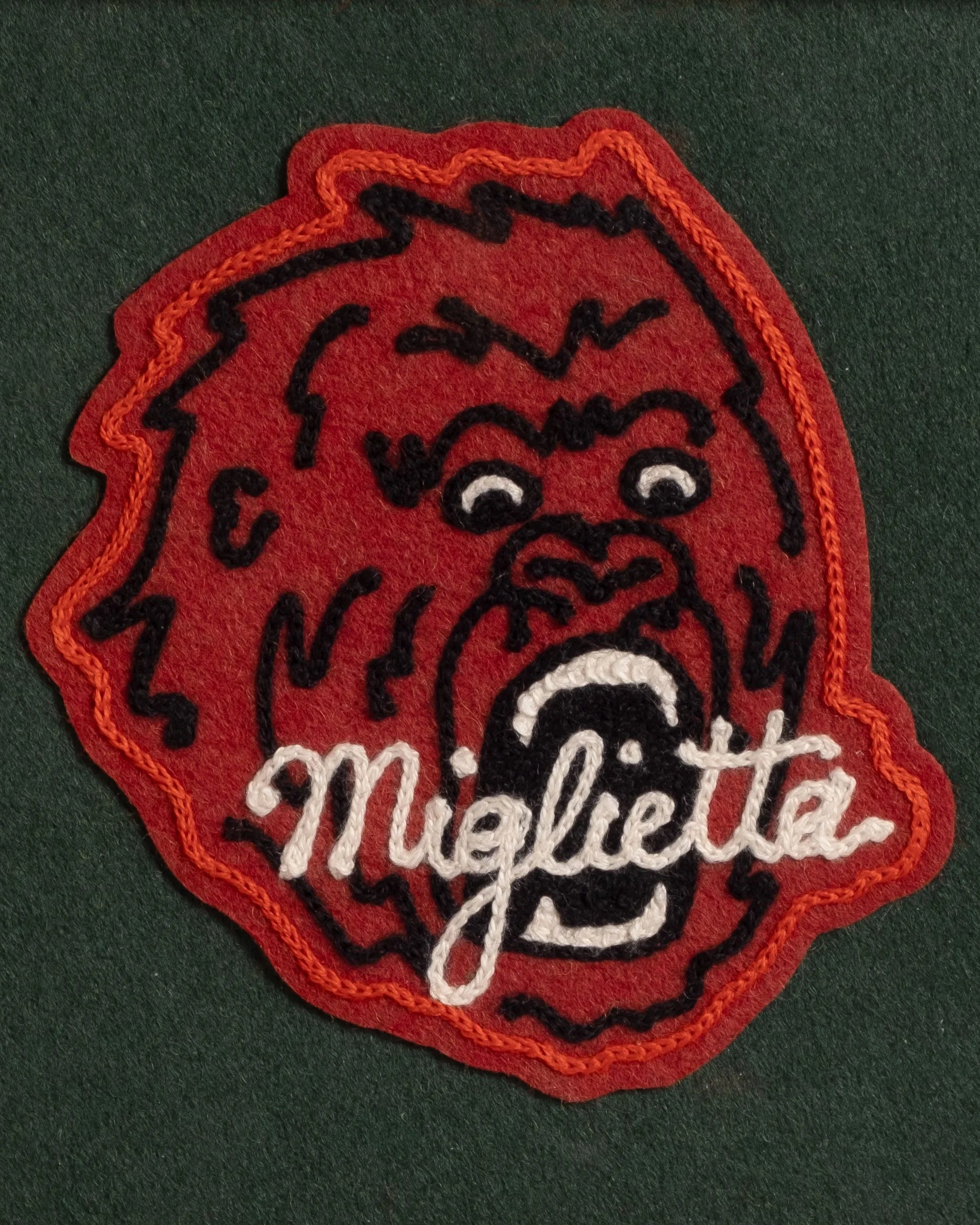 Sasquatch (Orange) - Customisable Framed Embroidery