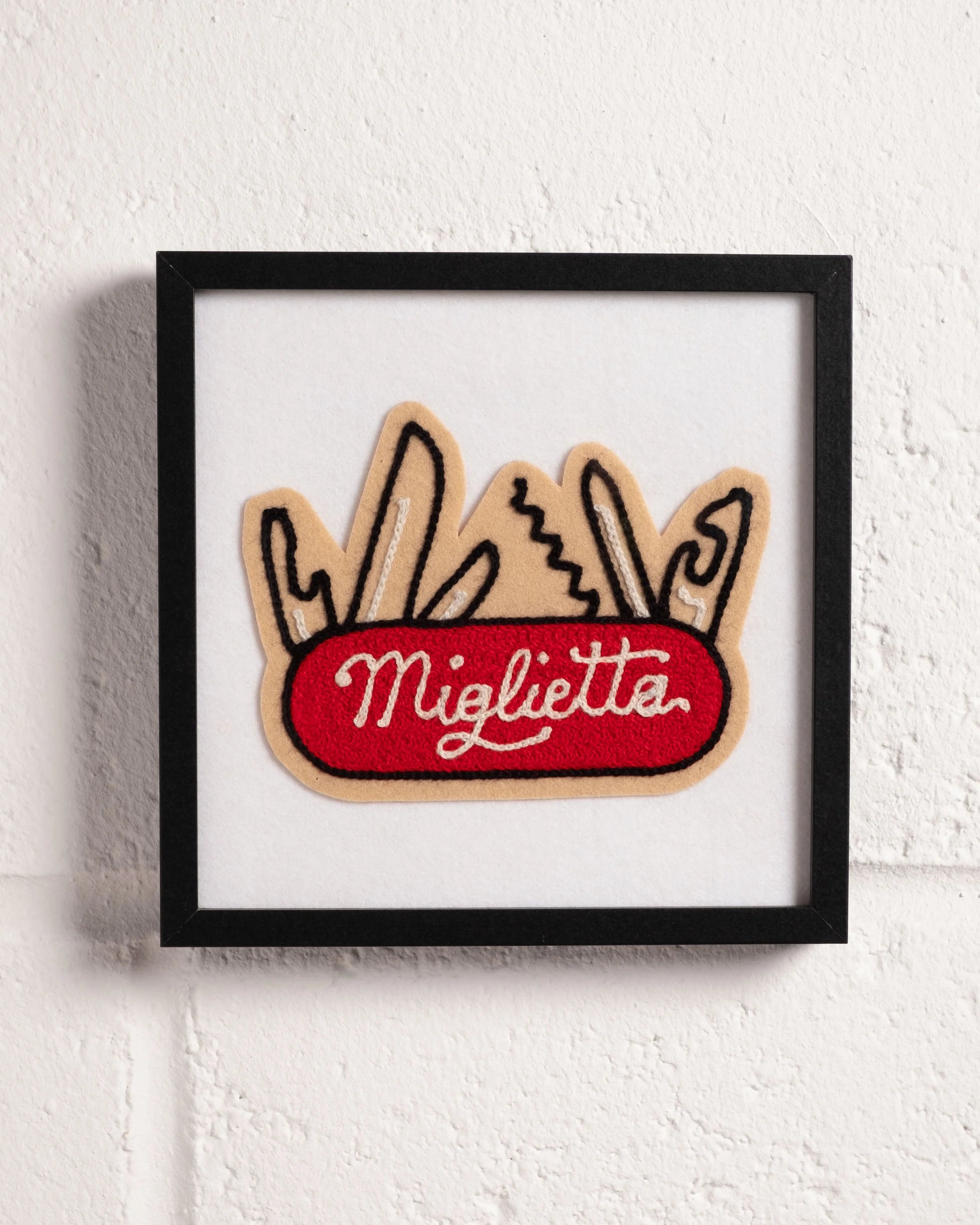Swiss Knife - Customisable Framed Embroidery